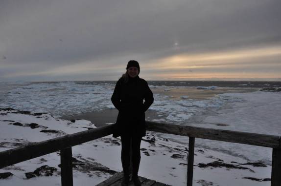 Balcão do nosso hotel em Ilulissat, na Groelândia